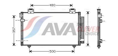 Kondensator, Klimaanlage AVA QUALITY COOLING TO5392D