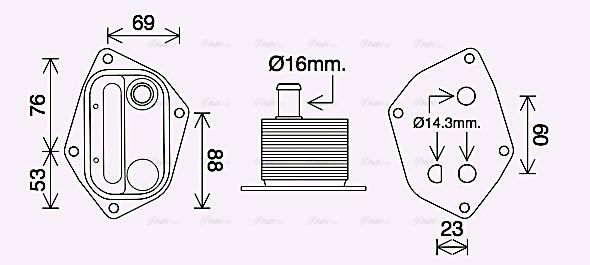 Ölkühler, Motoröl AVA QUALITY COOLING hy3459