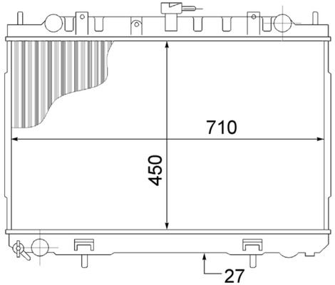 Kühler, Motorkühlung MAHLE CR1491000S
