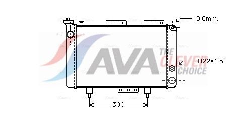 Kühler, Motorkühlung AVA QUALITY COOLING RT2001