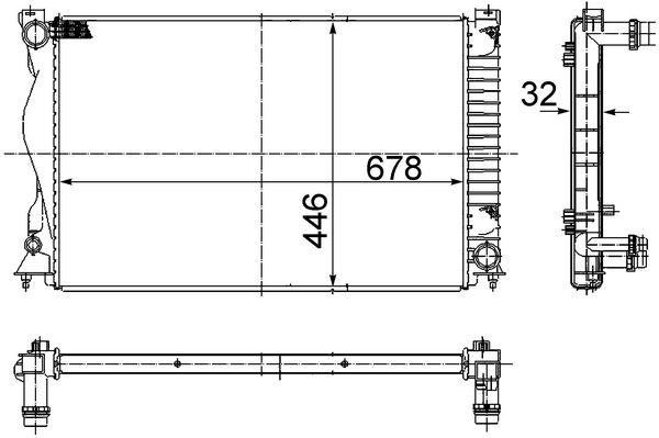 Kühler, Motorkühlung MAHLE CR978000S
