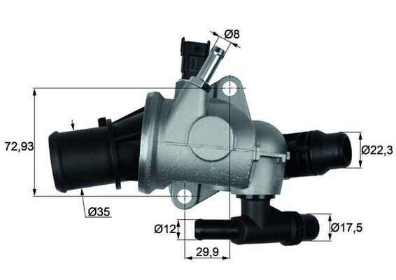 Thermostat, Kühlmittel MAHLE TI15288