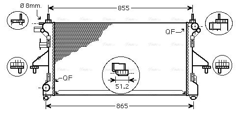 Kühler, Motorkühlung AVA QUALITY COOLING fta2399