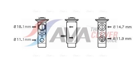 Expansionsventil, Klimaanlage AVA QUALITY COOLING MS1112