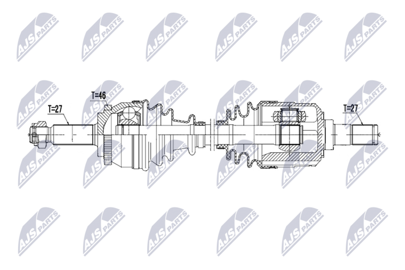 Antriebswelle (Gelenkwelle) NTY NPW-HY-656