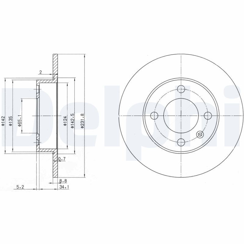 Bremsscheibe DELPHI BG3505