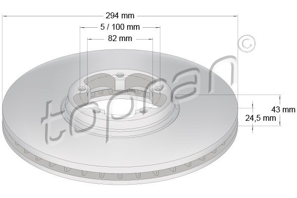 Bremsscheibe TOPRAN 302 087