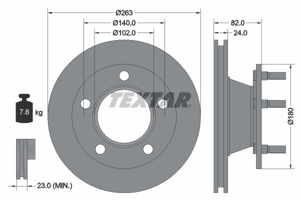 Bremsscheibe TEXTAR 92087300