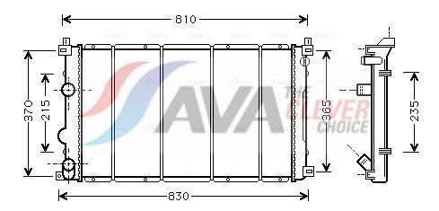 Kühler, Motorkühlung AVA QUALITY COOLING RT2361