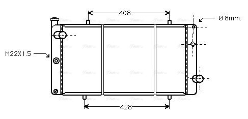 Kühler, Motorkühlung AVA QUALITY COOLING pe2080