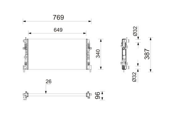 Kühler, Motorkühlung MAHLE CR2448000P