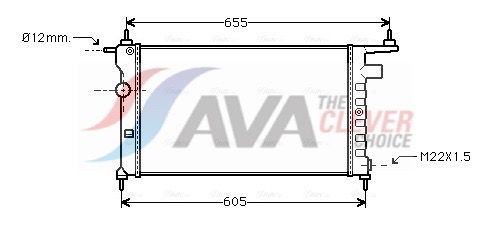Kühler, Motorkühlung AVA QUALITY COOLING OLA2183
