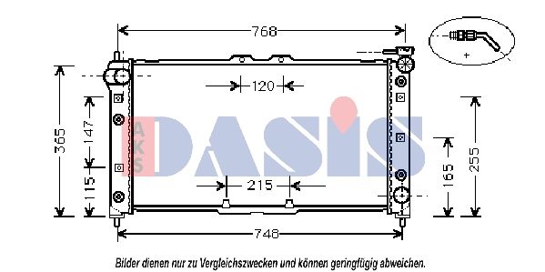 Kühler, Motorkühlung AKS DASIS 110017N