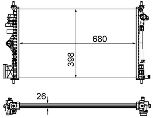 Kühler, Motorkühlung MAHLE CR1100000P