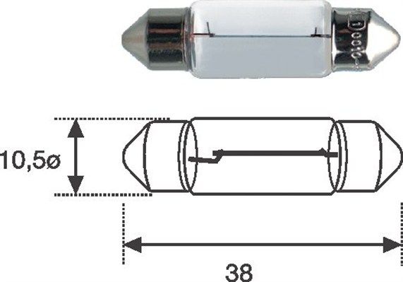 Glühlampe, Kennzeichenleuchte MAGNETI MARELLI 009461100000