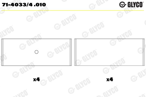Pleuellager GLYCO 71-4033/4.010