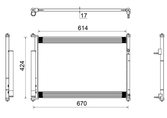 Kondensator, Klimaanlage MAHLE AC490000S