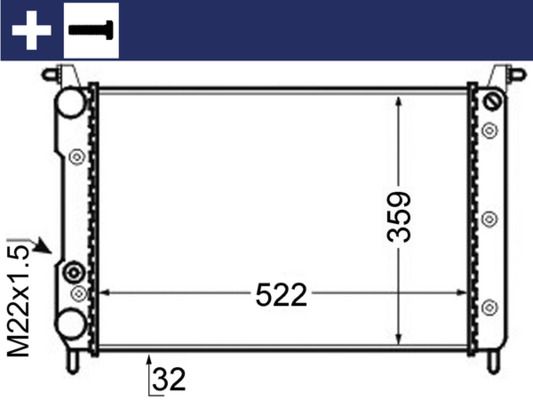 Kühler, Motorkühlung MAHLE CR130000S