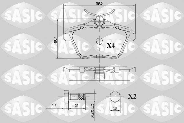Bremsbelagsatz, Scheibenbremse SASIC 6216128