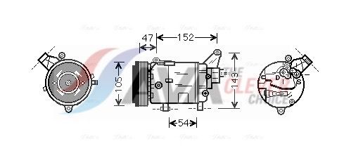 Kompressor, Klimaanlage AVA QUALITY COOLING BWAK076