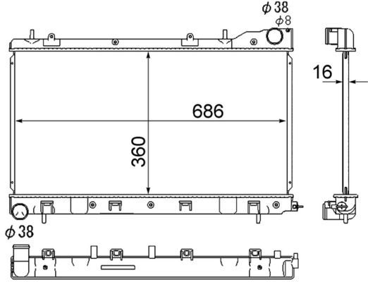 Kühler, Motorkühlung MAHLE CR1875000S