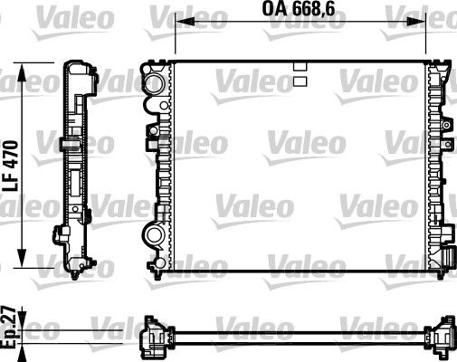 Kühler, Motorkühlung VALEO 732692