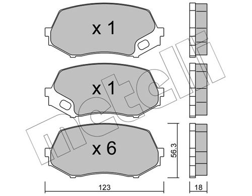 Bremsbelagsatz, Scheibenbremse METELLI 22-0874-0