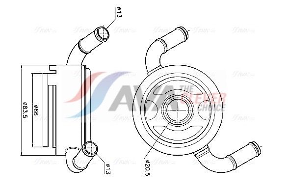 Ölkühler, Motoröl AVA QUALITY COOLING DN3492