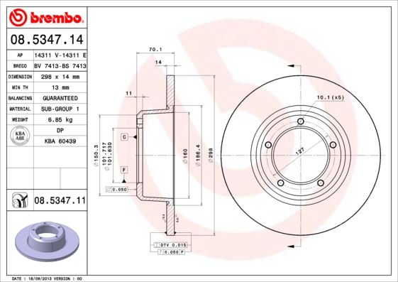 Bremsscheibe BREMBO 08.5347.11