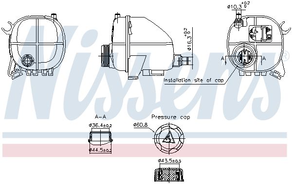 Ausgleichsbehälter, Kühlmittel NISSENS 996357