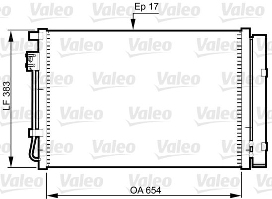 Kondensator, Klimaanlage VALEO 814362