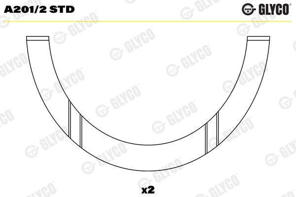 Distanzscheibe, Kurbelwelle GLYCO A201/2STD