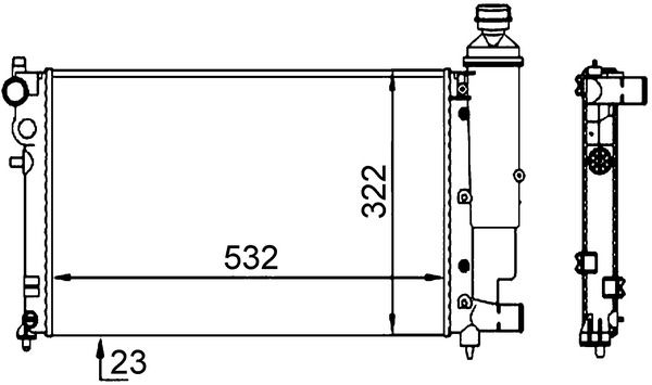 Kühler, Motorkühlung MAHLE CR91000S