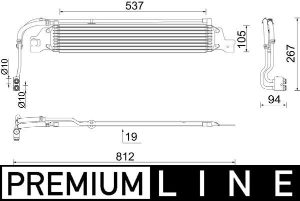 Ölkühler, Automatikgetriebe MAHLE CLC288000P