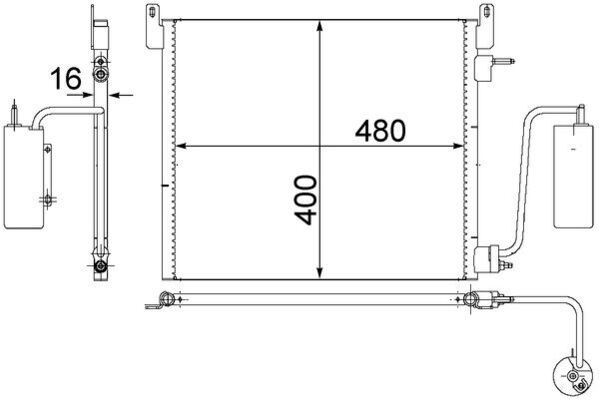 Kondensator, Klimaanlage MAHLE AC408000S