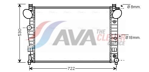 Kühler, Motorkühlung AVA QUALITY COOLING MSA2308