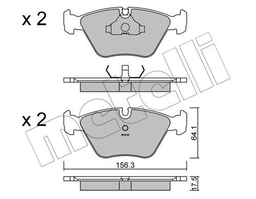 Bremsbelagsatz, Scheibenbremse METELLI 22-0122-1