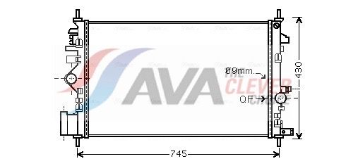 Kühler, Motorkühlung AVA QUALITY COOLING OL2468