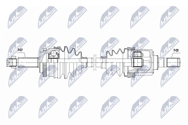 Antriebswelle (Gelenkwelle) NTY NPW-HY-628