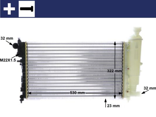 Kühler, Motorkühlung MAHLE CR468000S