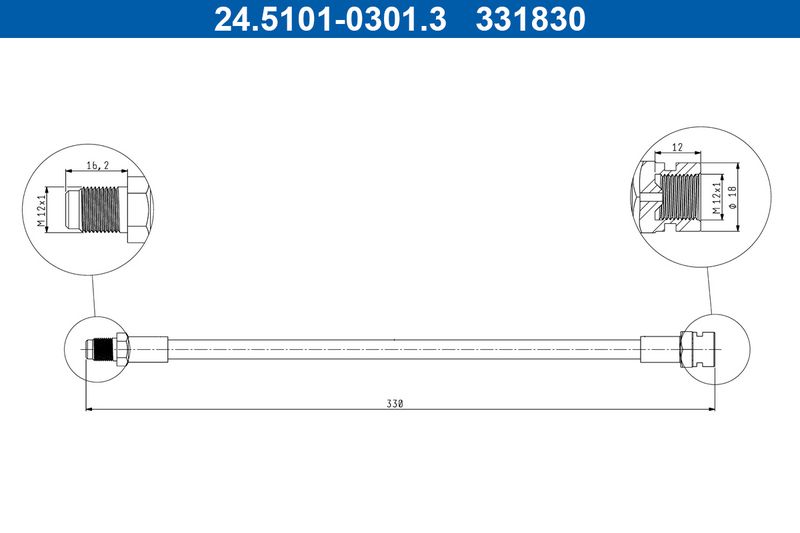 Bremsschlauch ATE 24.5101-0301.3