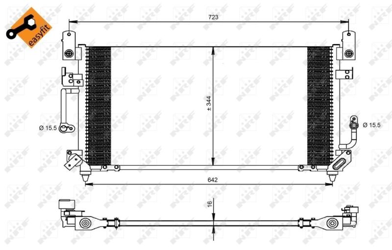 Kondensator, Klimaanlage NRF 35423