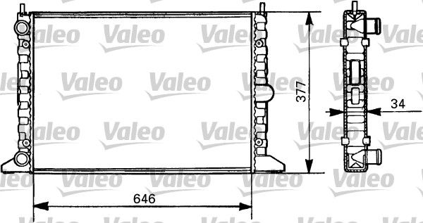 Kühler, Motorkühlung VALEO 731385