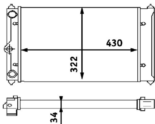 Kühler, Motorkühlung MAHLE CR408000S