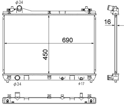 Kühler, Motorkühlung MAHLE CR1871000S