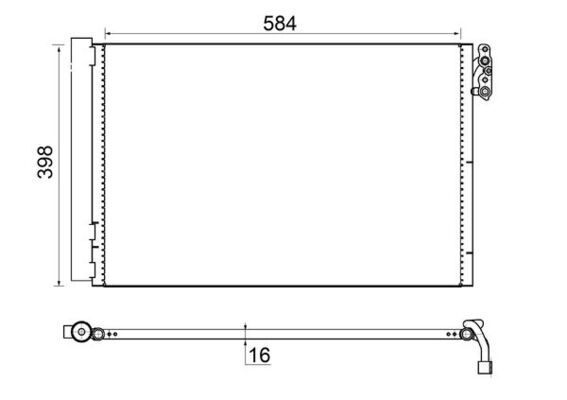 Kondensator, Klimaanlage MAHLE AC413001S
