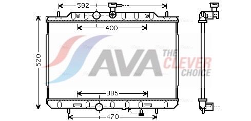 Kühler, Motorkühlung AVA QUALITY COOLING DN2291