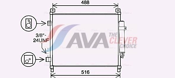 Kondensator, Klimaanlage AVA QUALITY COOLING DN5436D