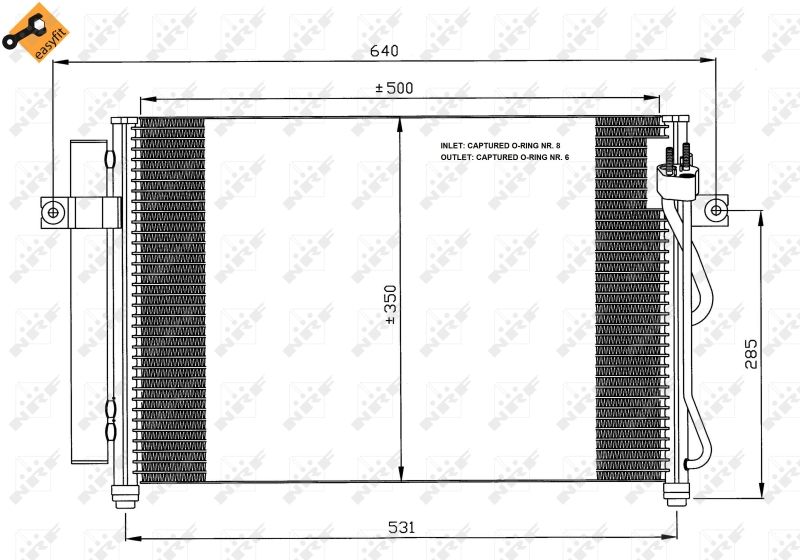 Kondensator, Klimaanlage NRF 35630