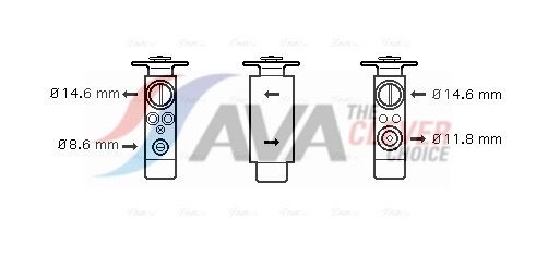 Expansionsventil, Klimaanlage AVA QUALITY COOLING JR1046